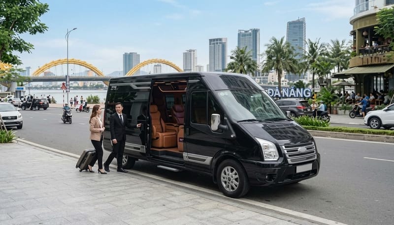 Luxury VIP Limousine Van with captain seats in Da Nang